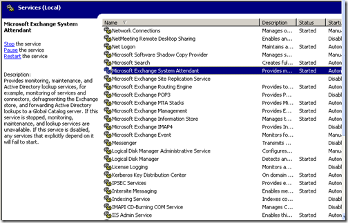 Microsoft Exchange System Attendant