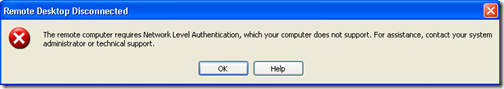 Remote desktop error