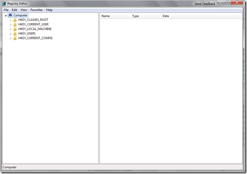 registry editor