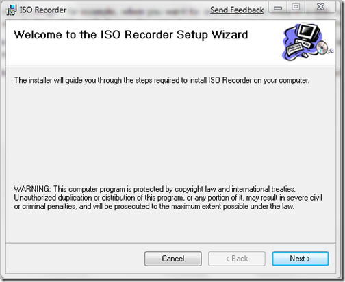 ISO recorder wizard