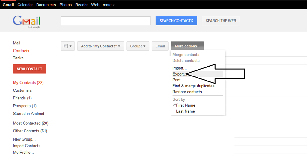 export contacts to csv from outlook