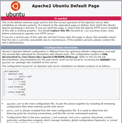 Ubuntu Apache Page