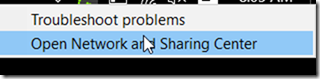 network and sharing center