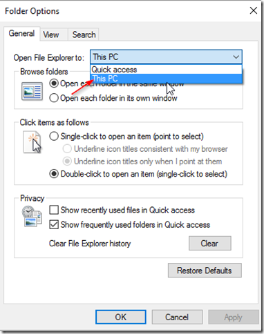 open file explorer