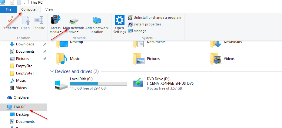 How to map a network drive in Windows 10