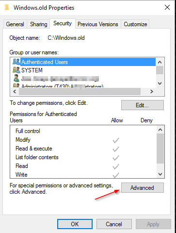 How to take ownership permissions in a folder on Windows 10