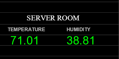 Server Room Temperature Monitoring - Monitor server room humidity