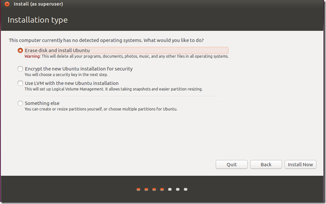 Install Ubuntu now