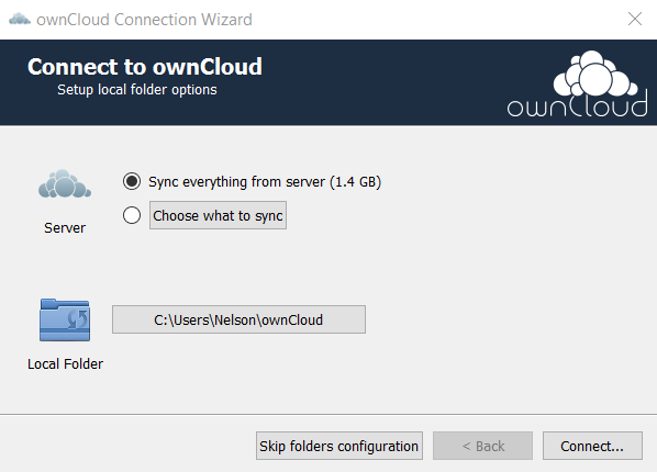 Connect to ownCloud 