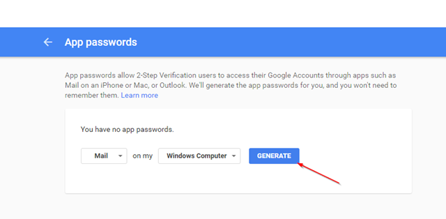 Google App Password 