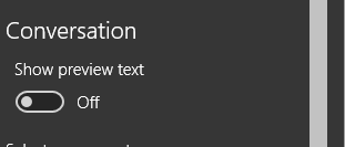 turn off conversations