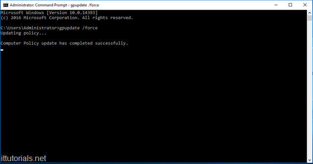 command prompt updating GPO 