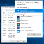 How to stop Microsoft Edge from opening PDF files in Windows 10