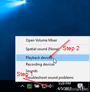 audio icon in taskbar