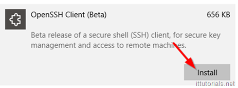 openSSH client ( beta ) 