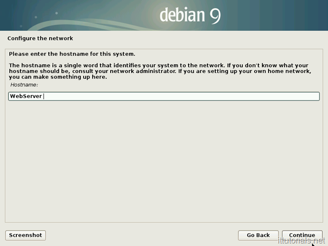 Debian choose hostname