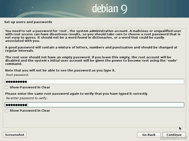 debian - root password 