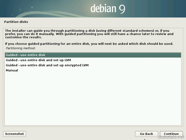Debian - partition configuration 