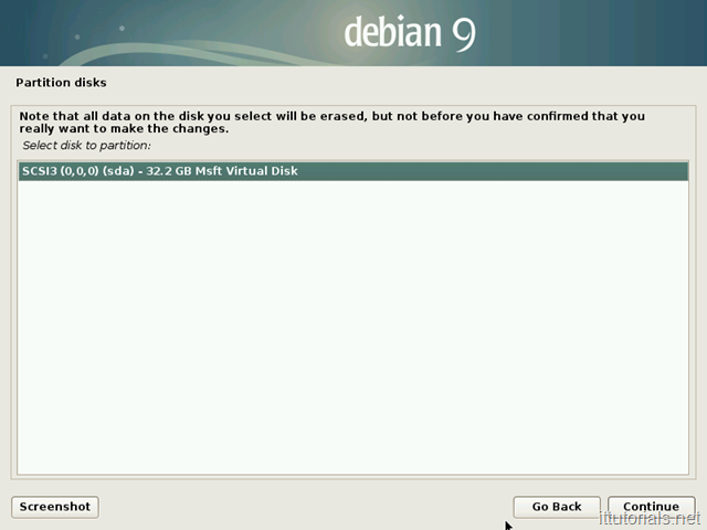 Debian - Partition disks