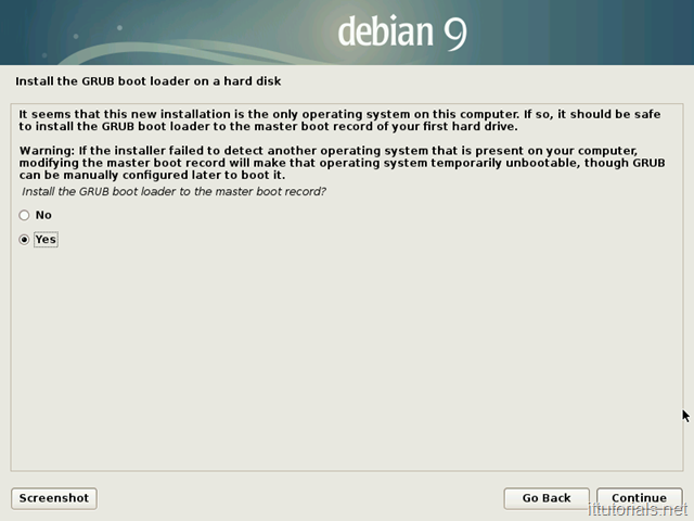 Debian - Install GRUB