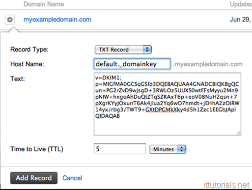 DKIM Example Record