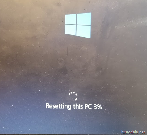 resetting this PC windows 10