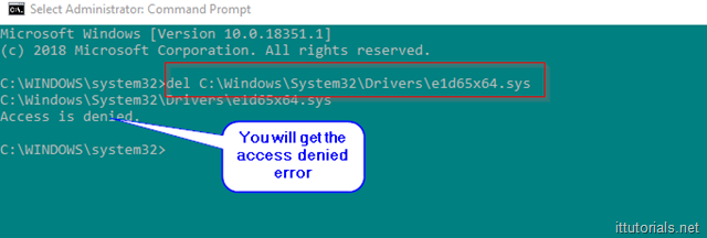 Command Prompt Delete Driver