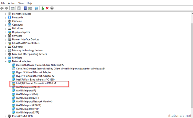 Network Adapter exclamation mark