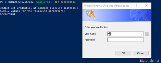 PowerShell Authentication Window